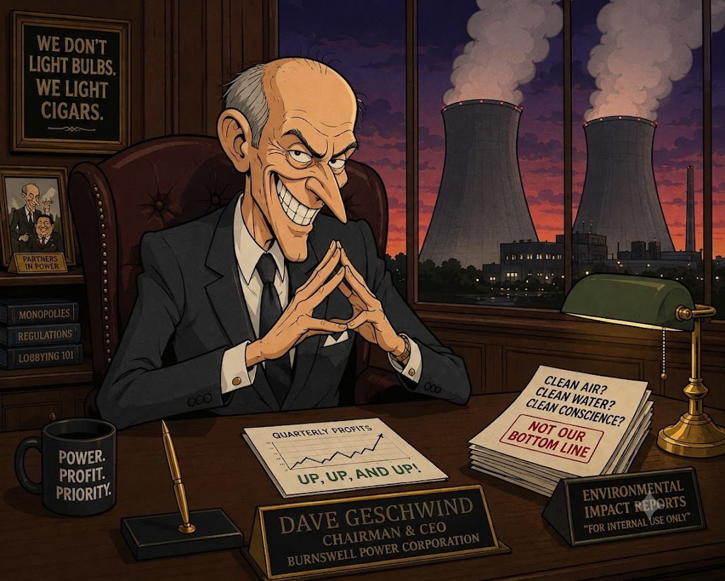 Dave Geschwind, Chairman & CEO of Burnswell Power Corporation
